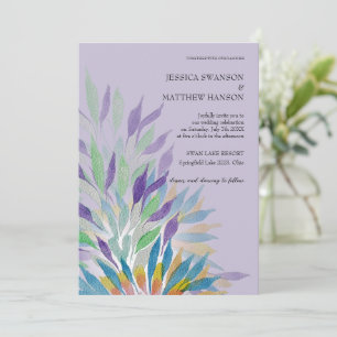 Invitación Boda floral bohemiana de acuarela