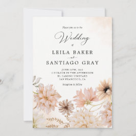 Invitación Boda floral bohemio