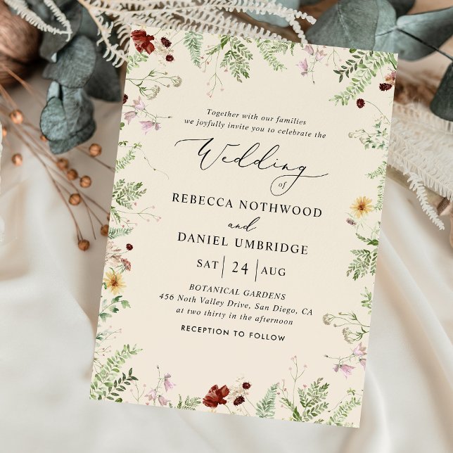 Invitación Boda floral bohemio (Subido por el creador)