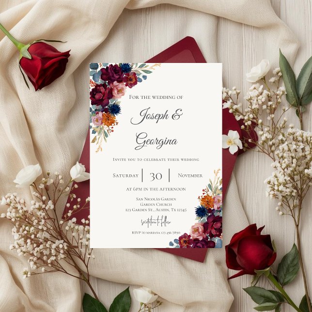 Invitación Boda floral boho (Subido por el creador)