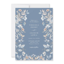 Boda Floral Boho Azul Polvoriento