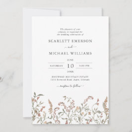 Invitación Boda Floral Boho Chic