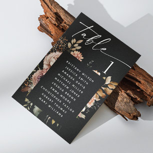Invitación Boda Floral Boho de Otoño Gráfico de Asientos Ne