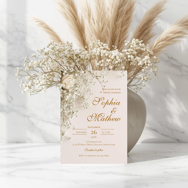 Invitación Boda floral boho elegante (Subido por el creador)