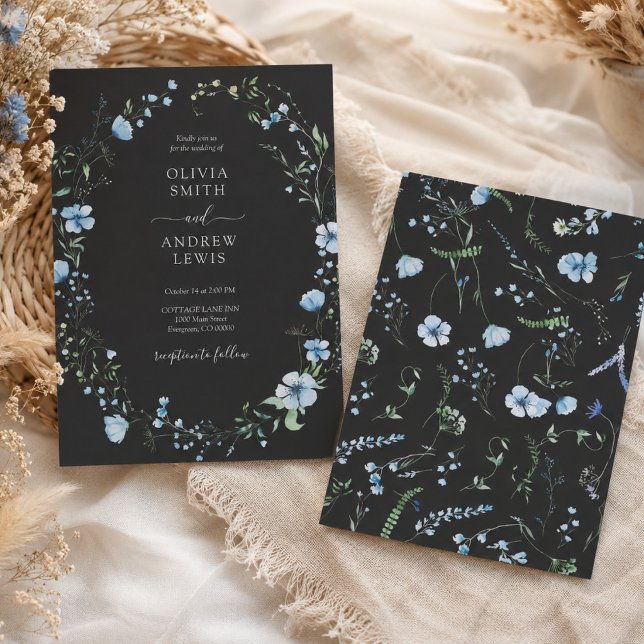 Invitación Boda floral boho negra  (Subido por el creador)