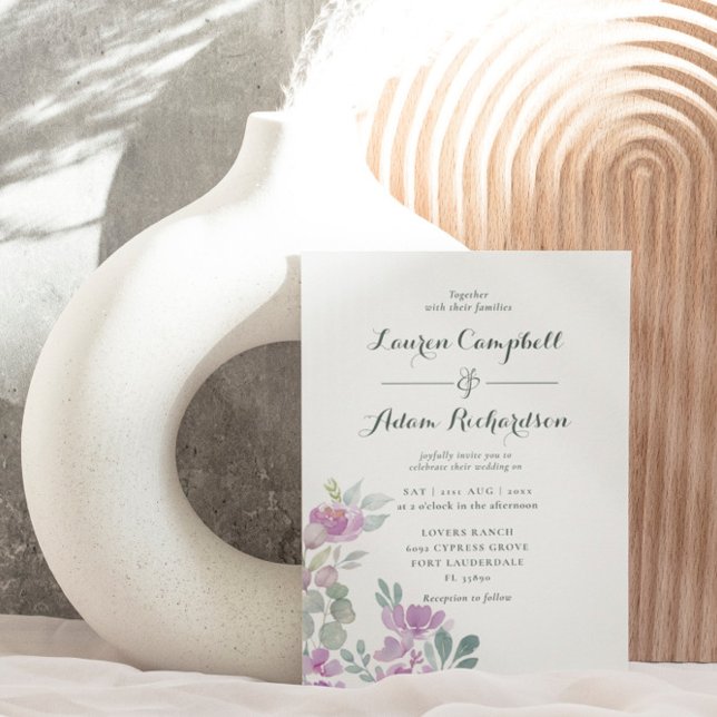 Invitación Boda floral boho rosa Eucalipto (Subido por el creador)
