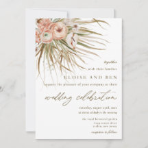 Boda floral Boho Rustic Pampas Grass Peach