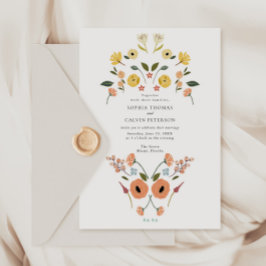Invitación Boda Floral Boho Wildflower