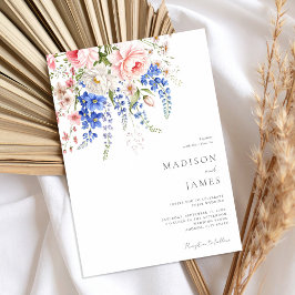 Invitación Boda floral Boho Wildflower minimalista