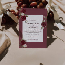 Boda Floral Borgoña Vino Intenso Dinero Antiguo