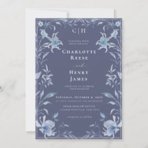 Boda floral botánica chinoiserie moderna