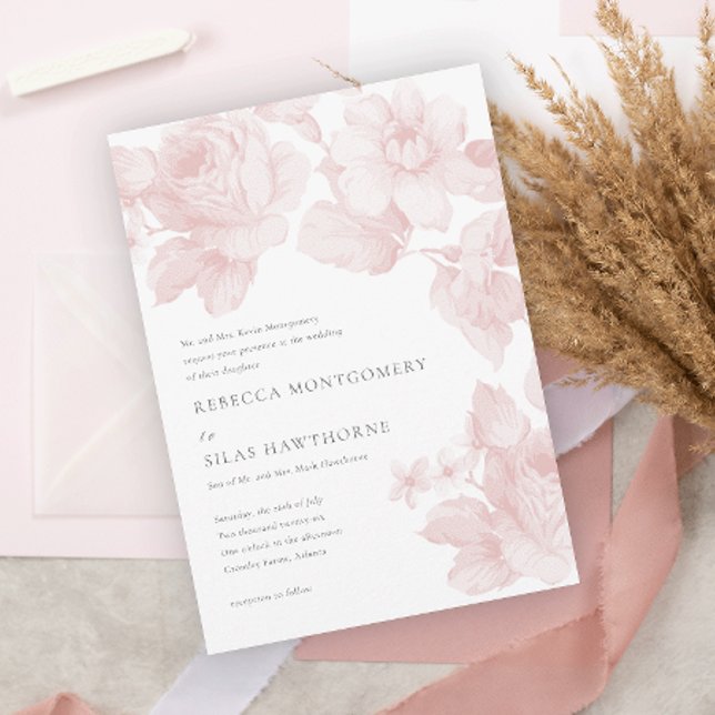 Invitación Boda floral botánica elegante (Subido por el creador)