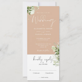 Invitación Boda floral botánica Tan todo en uno