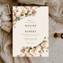 Boda floral botánica vintage elegante con presupue