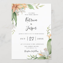 Boda floral botánico de Lily moderna