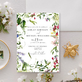 Invitación Boda floral botánico moderno
