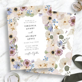 Invitación Boda floral botánico moderno