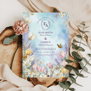 Invitación Boda floral Butfly Meadow Spring