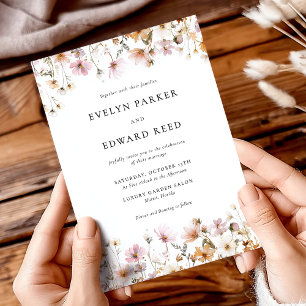 Invitación Boda Floral Caída