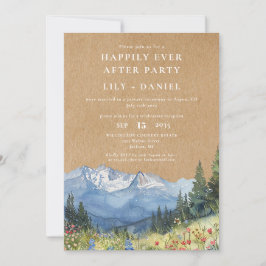 Invitación Boda Floral Campestre y Rústica de Montaña por Sie