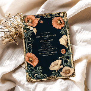 Invitación Boda Floral Caprichosa Victoriana Real