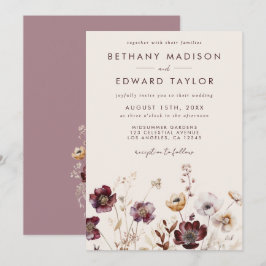 Invitación Boda floral caprichoso