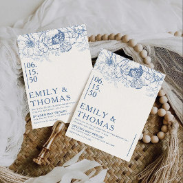 Invitación Boda Floral Chinoiserie