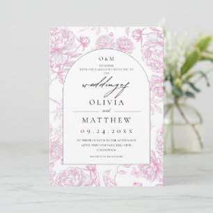 Invitación Boda floral clásica francesa