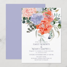 Boda floral color agua rosa y azul de Rubor
