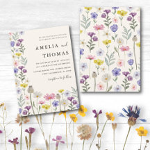 Boda floral colorida boho de flores silvestres