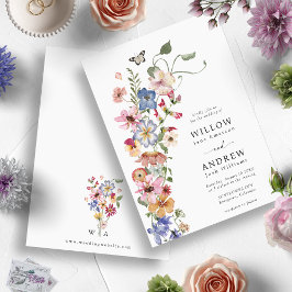 Invitación Boda floral colorido