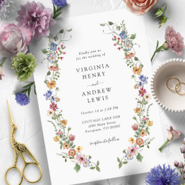 Invitación Boda floral colorido