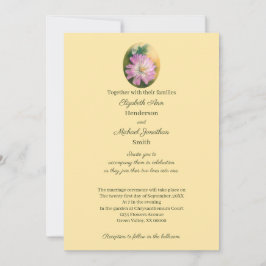Invitación Boda floral criollo rosa y crema