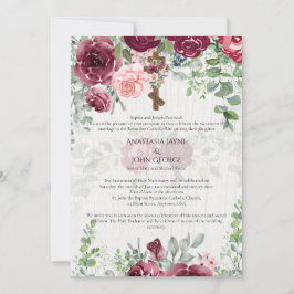 Invitación Boda floral cruzada tradicional de BYZANTINA
