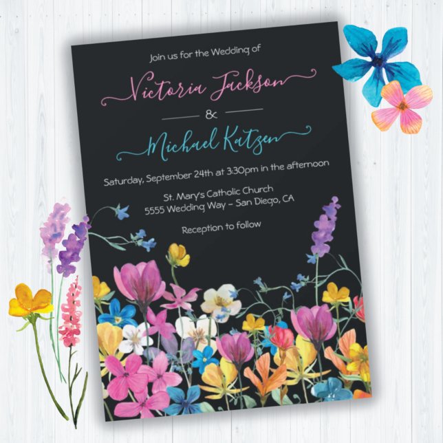 Invitación Boda Floral Dark Meadow (Subido por el creador)