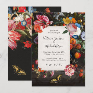 Invitación Boda Floral Dark & Moody