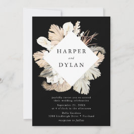 Invitación Boda floral de acuarela de amor tropical