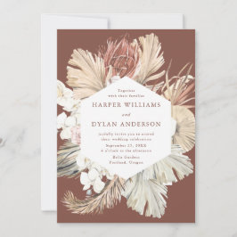 Invitación Boda floral de acuarela de amor tropical