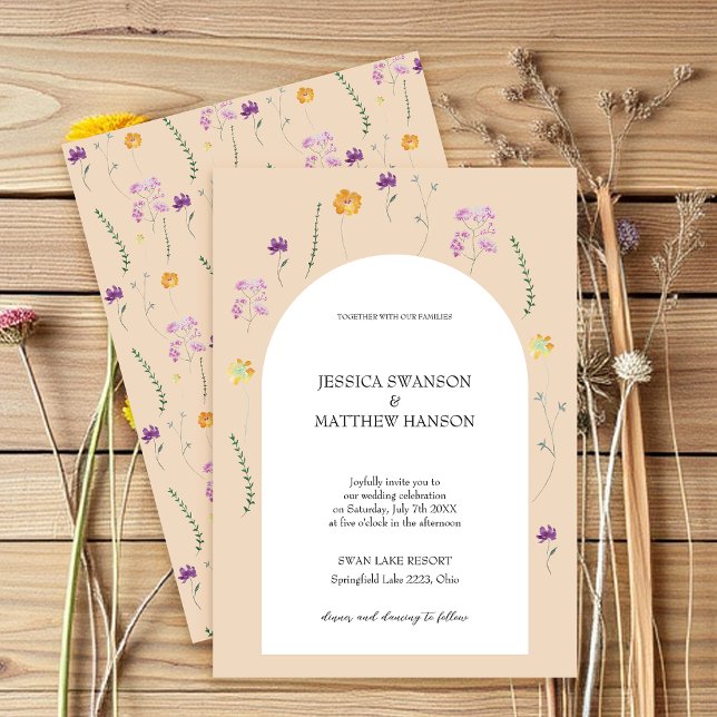Invitación Boda Floral de acuarela de jardín de hadas (Subido por el creador)