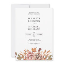 Boda floral de acuarela de otoño