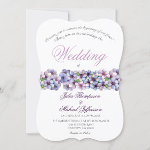Invitación Boda floral de acuarela poética romántica