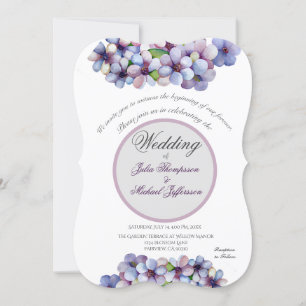 Invitación Boda floral de acuarela poética romántica