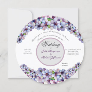 Invitación Boda floral de acuarela poética romántica