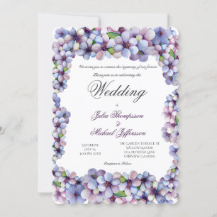Invitación Boda floral de acuarela poética romántica