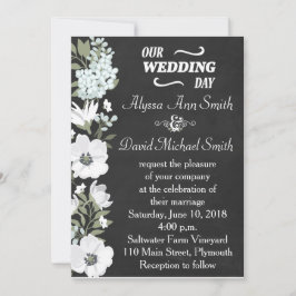 Invitación Boda floral de anémona blanca Invita
