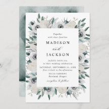 Boda Floral de Anemones Blancos y Rosas