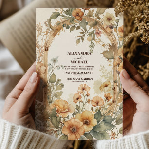 Invitación Boda floral de Art Nouveau