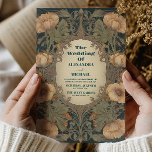 Invitación Boda floral de Art Nouveau