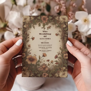 Invitación Boda floral de Art Nouveau vintage