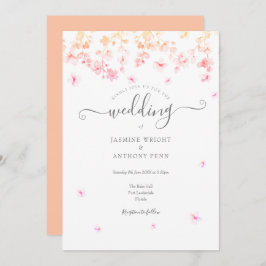 Invitación Boda Floral de Blossom Peach